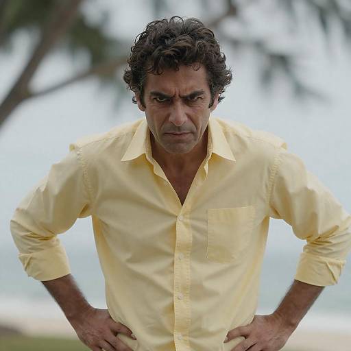 Intense Portrait of a Middle-Aged Man