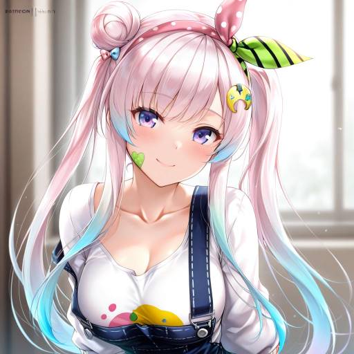 Illustration of Airani iofifteen (1st costume), hololive in the style of Rei kun