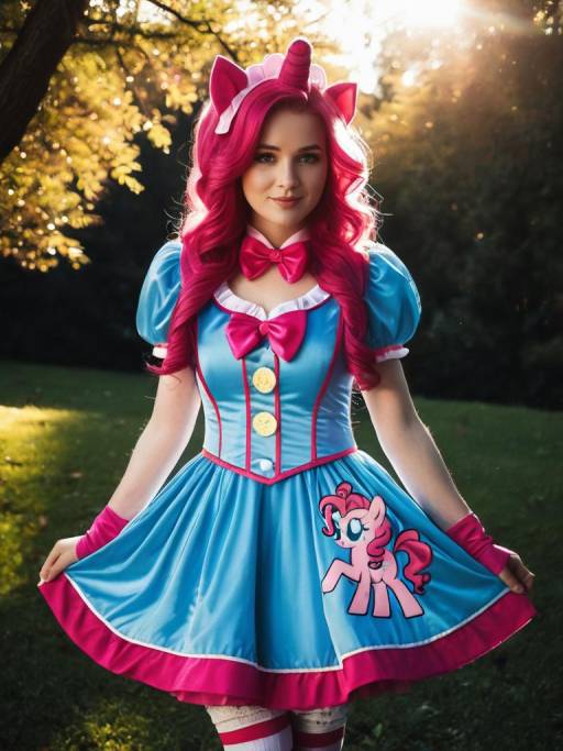 Realistic Pinkie Pie Cosplay Woman