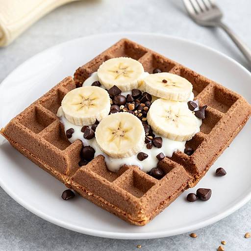 Healthy Chocolate Banana Waffles Recipe