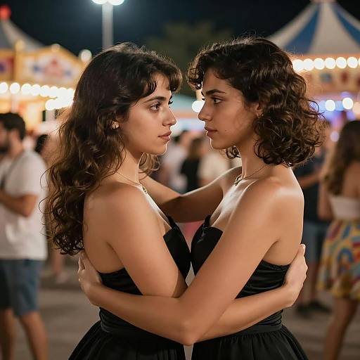 Carnival Dance: Two Women in Embrace