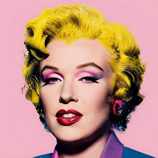 Vibrant Andy Warhol Style Portrait