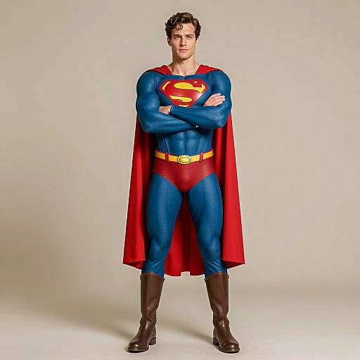Man in Realistic Superman Costume