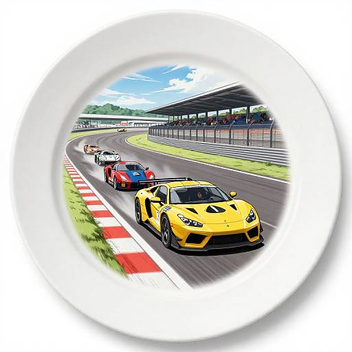 Oversized Manga Race Track Scene