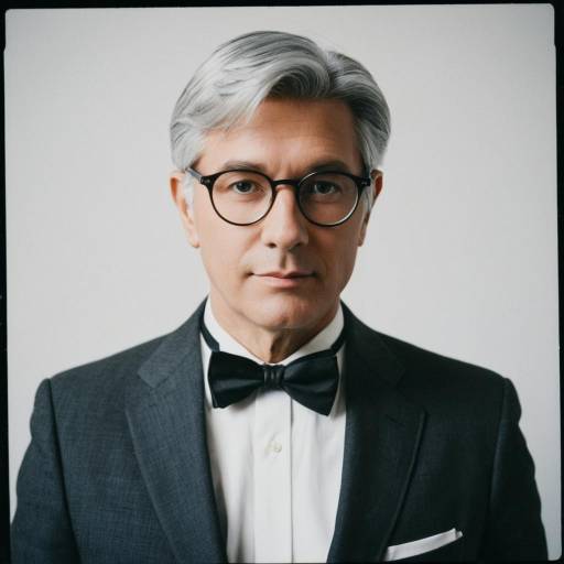Mature Man in Classic Suit with Bow Tie