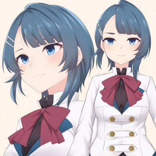 Illustration of Aizawa kazuha, assault lily in the style of Miyo (ranthath)