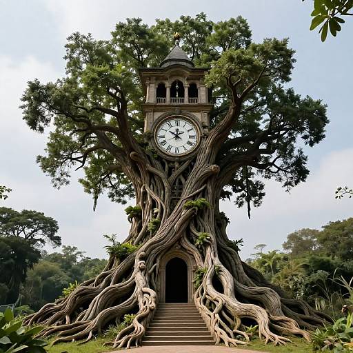 Sentient Tree Clocktower Fusion