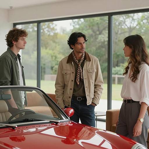 Modern Room with Convertible and Friends