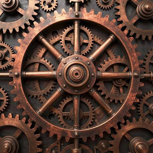 Steampunk CAC Emblem Machinery Design