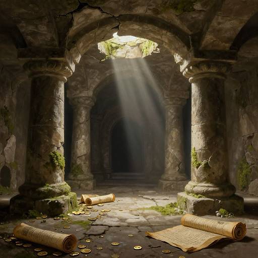 Medieval Underground Vaults Scene