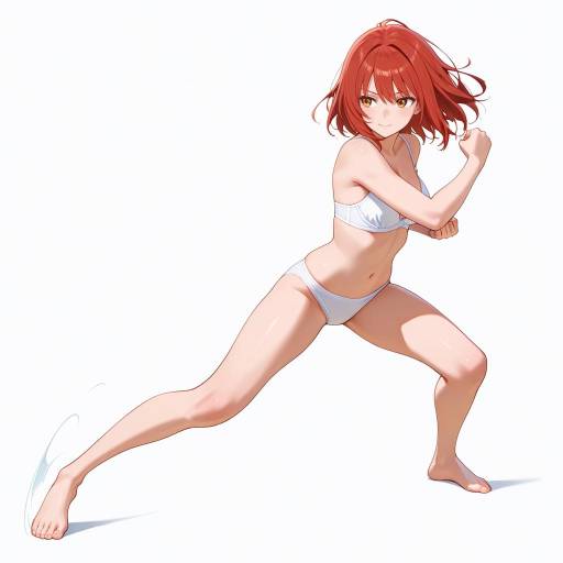 Confident Red-Haired Woman in Underwear Confident Red-Haired Woman in Underwear