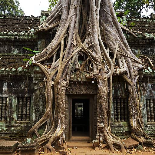 Ancient Temple Entrapped by Roots
