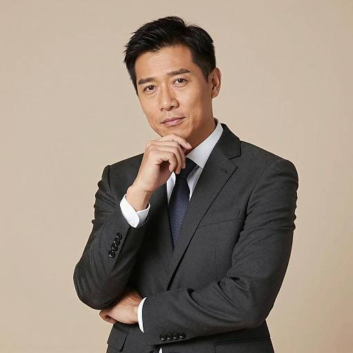 Calm Professional Against Neutral Background