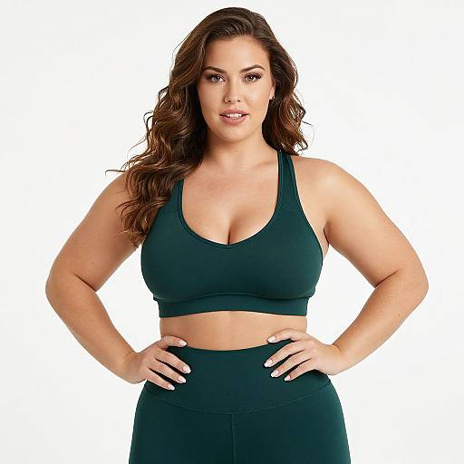 Confident Curvy Woman in Sportswear
