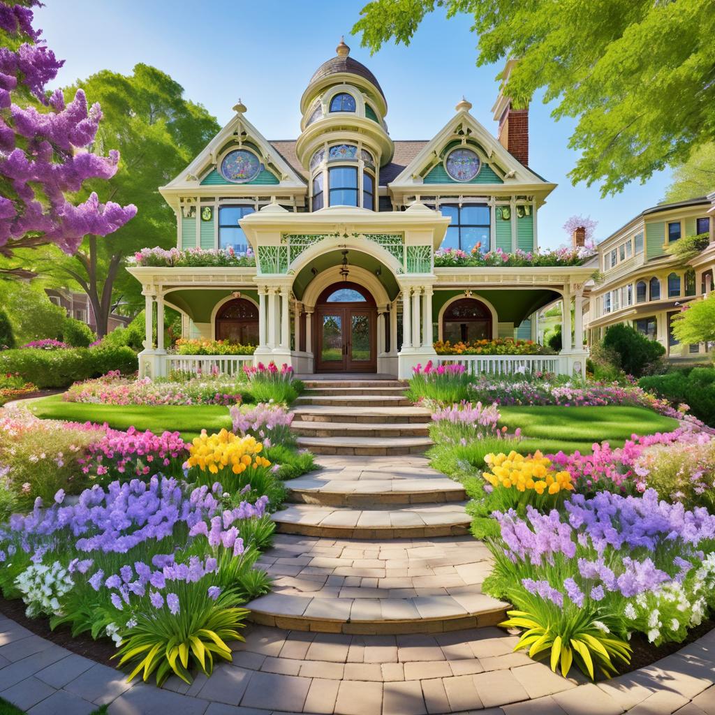 Charming Victorian Theater in Spring Bloom