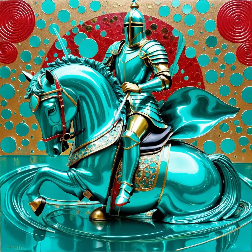 Renaissance Knight in Turquoise Pool