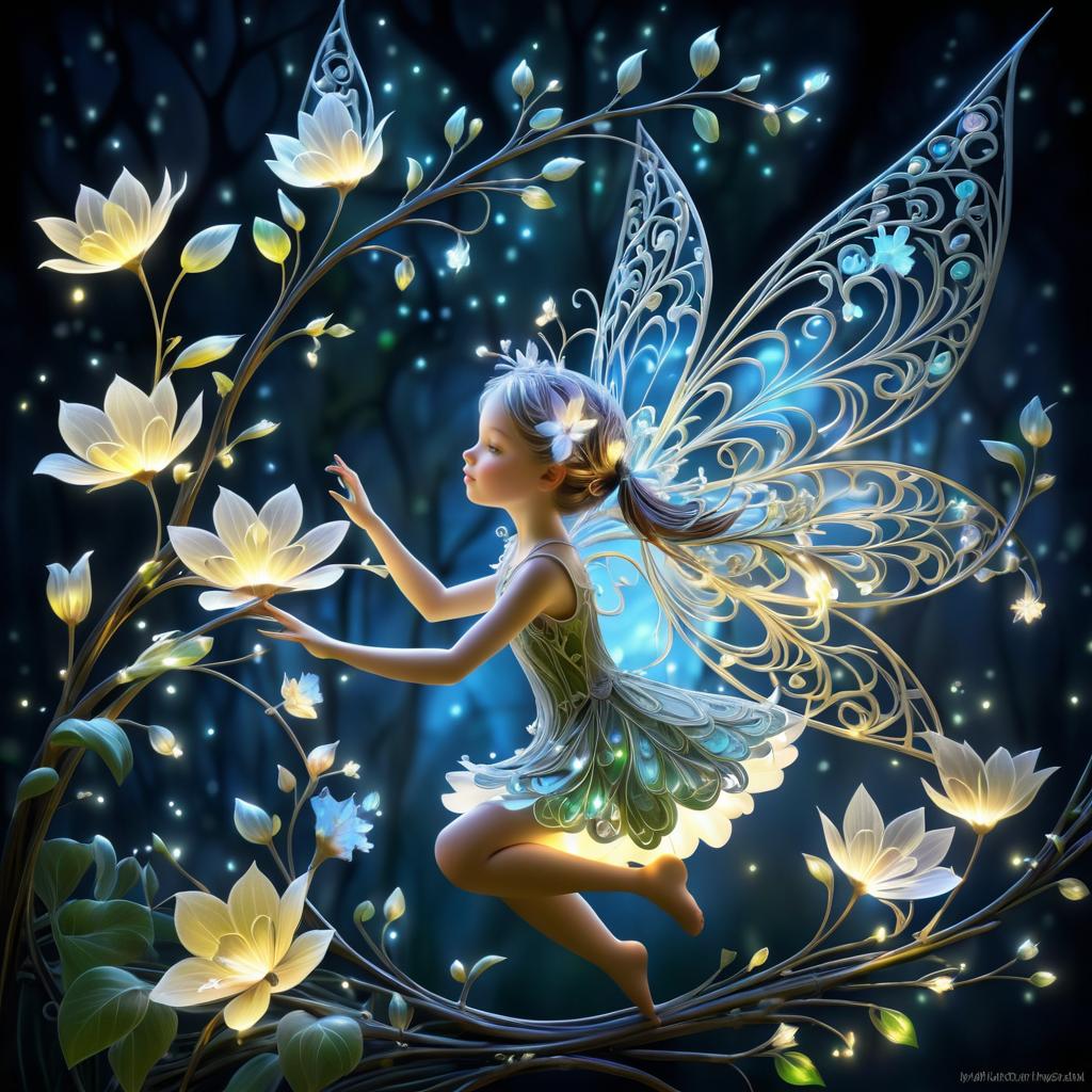 Whimsical Fairy Luminism Art Composition