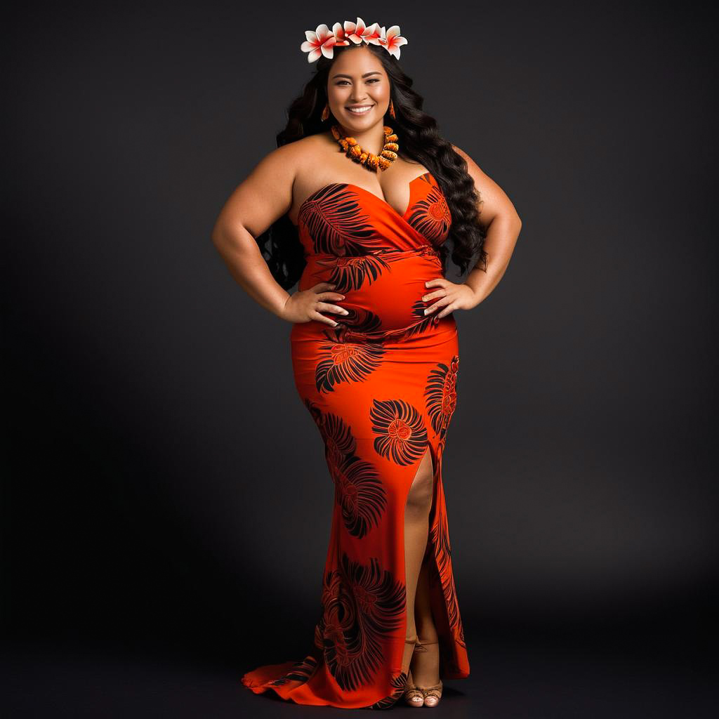 Elegant Samoan Woman in Traditional Attire