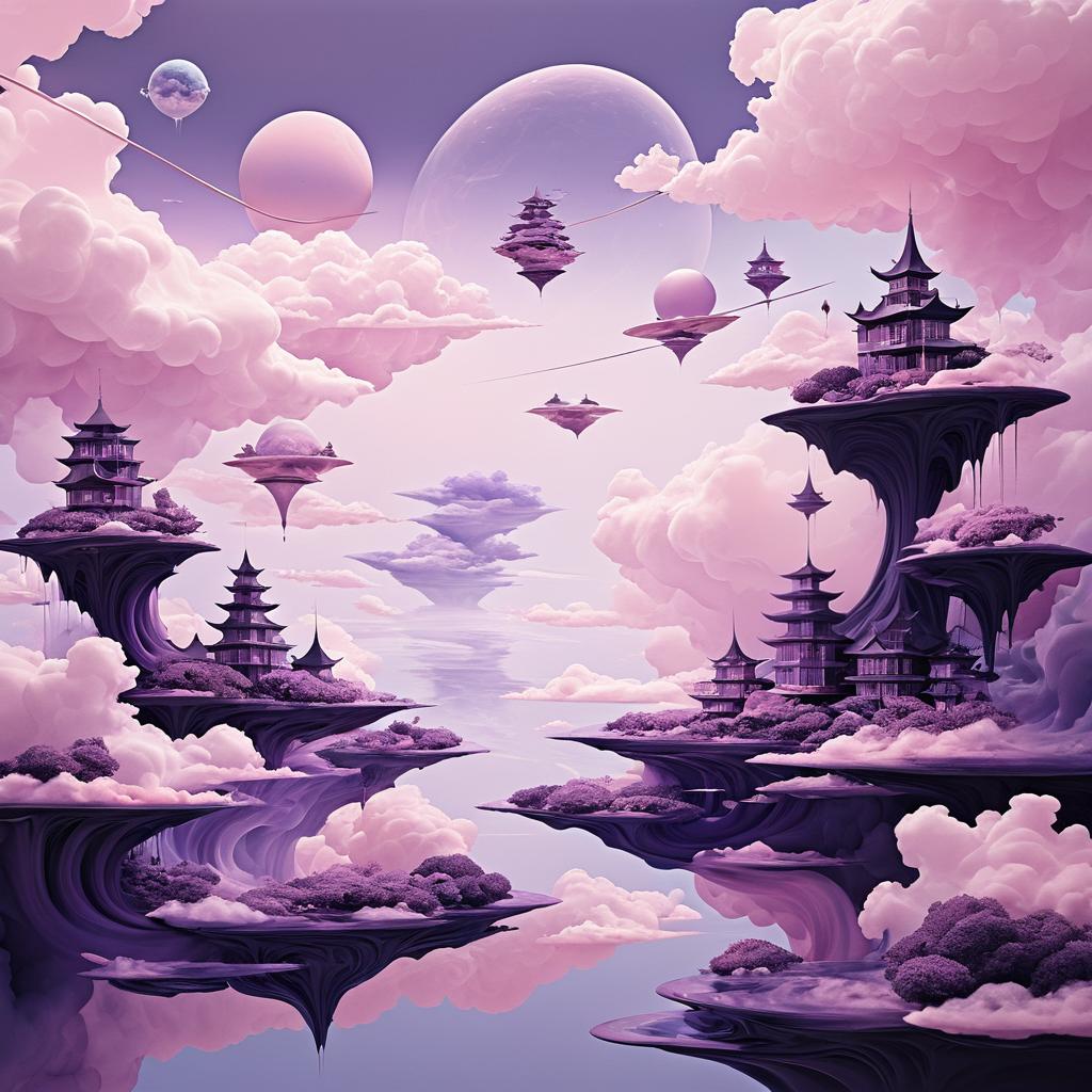 Whimsical Cloud World Illustration