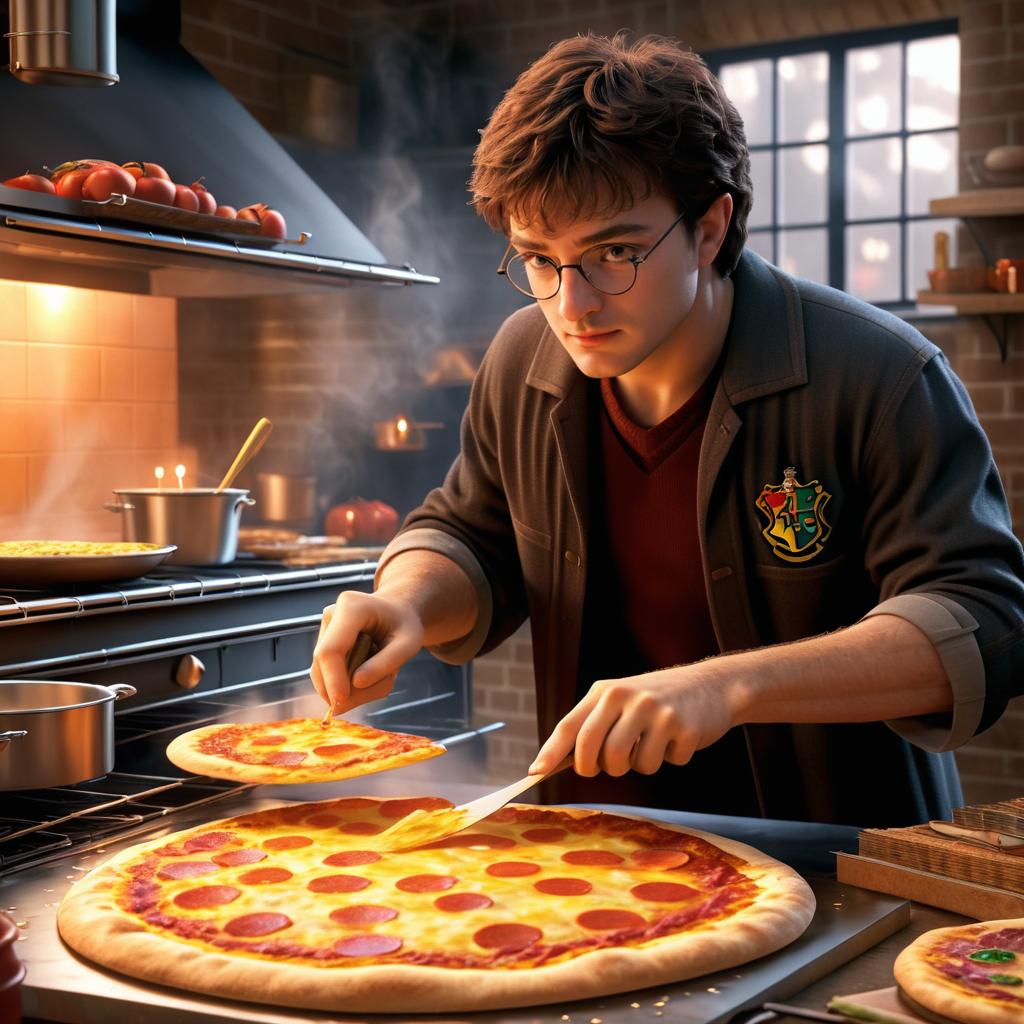 Harry Potter Crafting a Magical Pizza