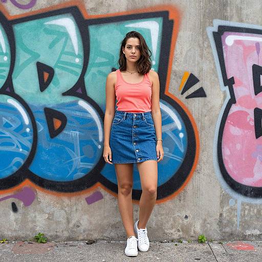 Casual Portrait by Urban Graffiti Wall