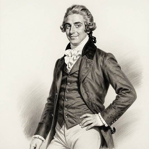 Elegant Ingres-Style Pencil Portrait of Lord