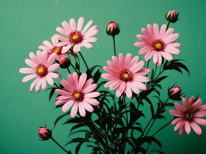 Vibrant Pink Floral Wallpaper Design