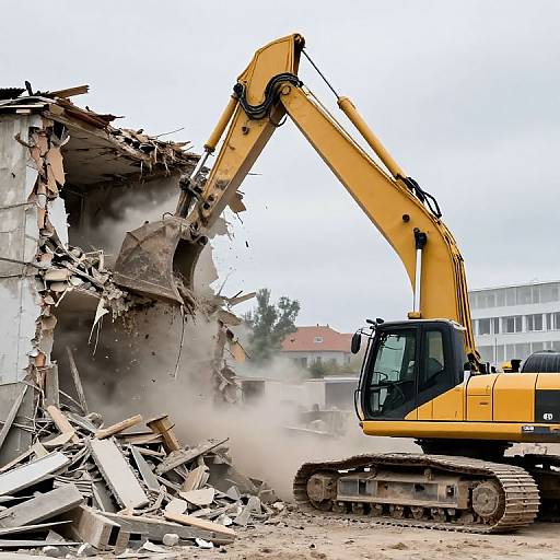 Urban Demolition with Heavy Machinery
