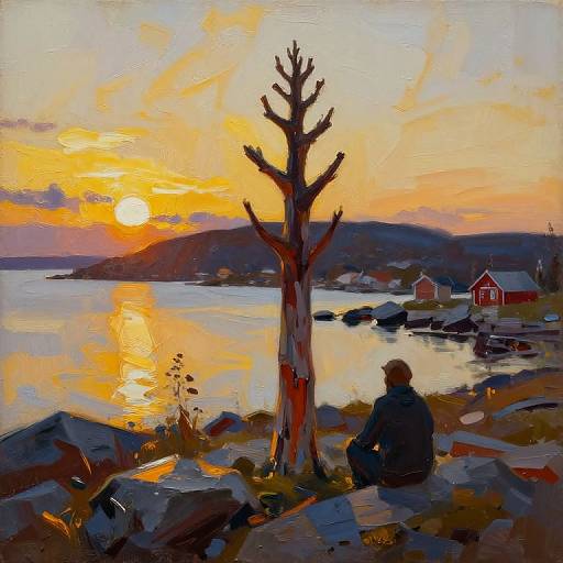 Ayahuasca Oil Painting Swedish Archipelago