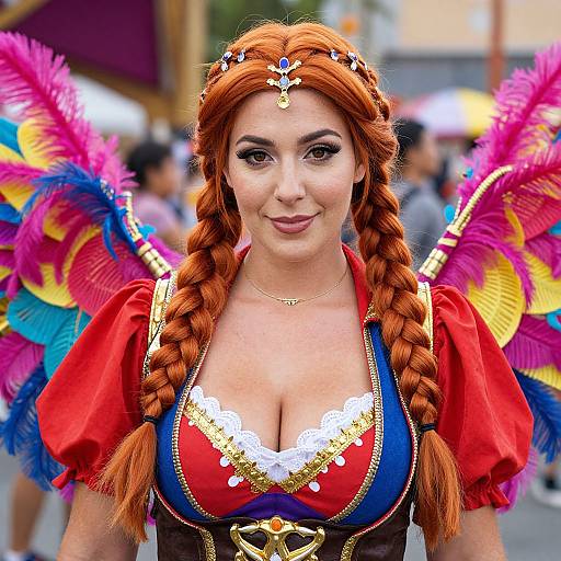 Confident Woman in Pirate Costume