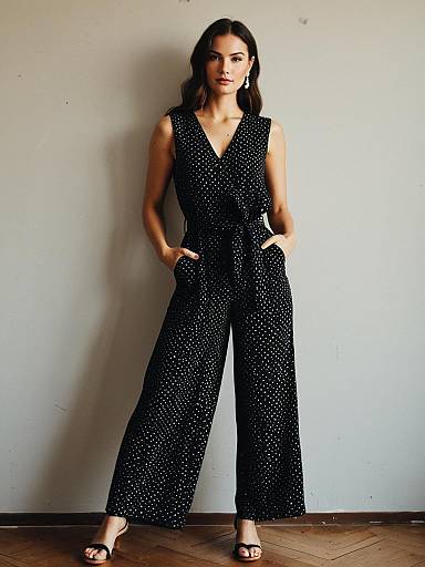 Cinematic Fashion: Sleek Black Jumpsuit