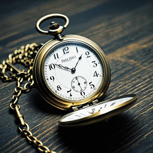 Antique Pocket Watch on Wooden Surface
