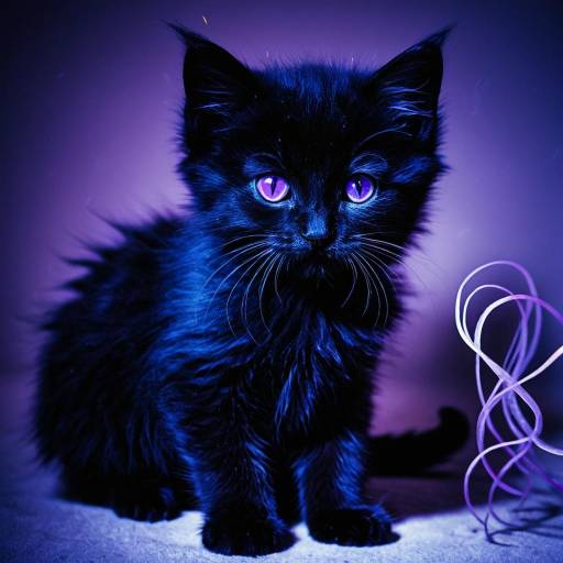 Ethereal Kitten with Spectral Tails
