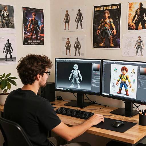 Creative Game Art Studio Scene