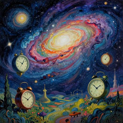 Surreal Post-Impressionist Cosmic Realm