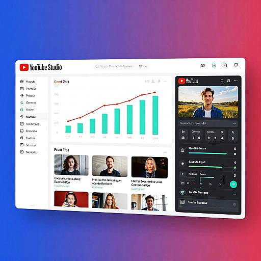 Vibrant YouTube Studio Dashboard
