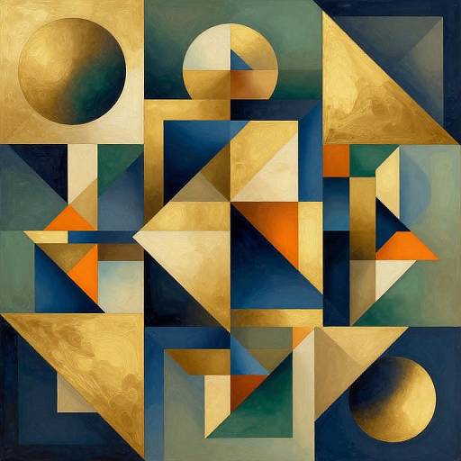 Neo-Abstract Surrealist Geometric Composition
