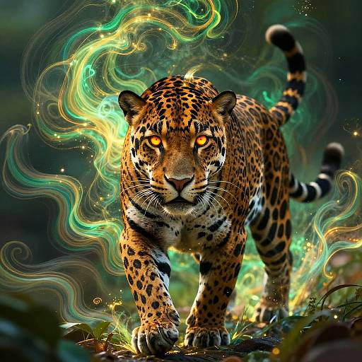 Surreal Majestic Jaguar Energy Art