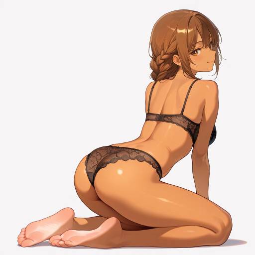 Elegant Woman in Lingerie Pose Elegant Woman in Lingerie Pose
