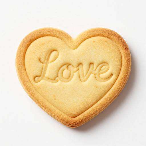 Golden Heart-Shaped Kuih Kapit Biscuit