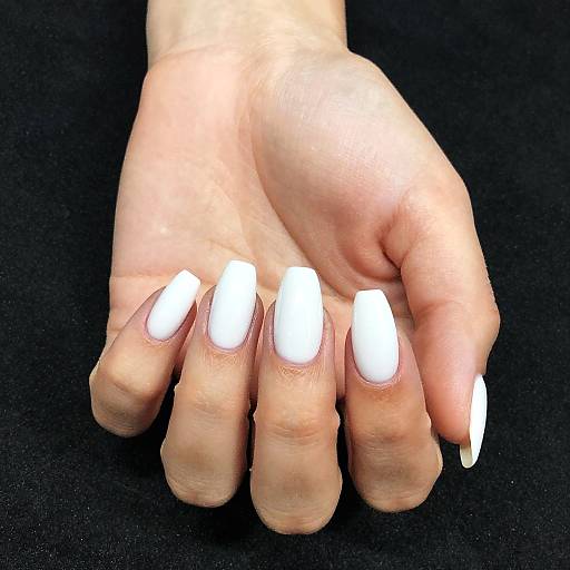 Close-Up White French-Tip Nails