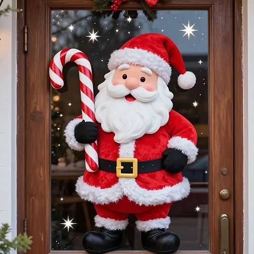 Whimsical Santa Christmas Door Decor
