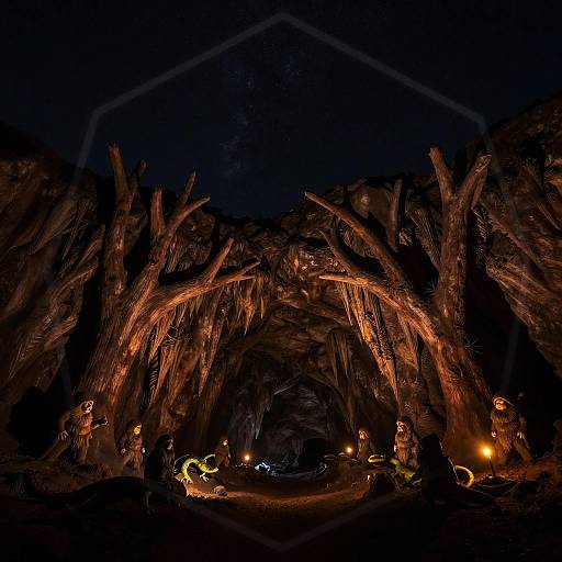 Svartalfheim Realm in Starry Night