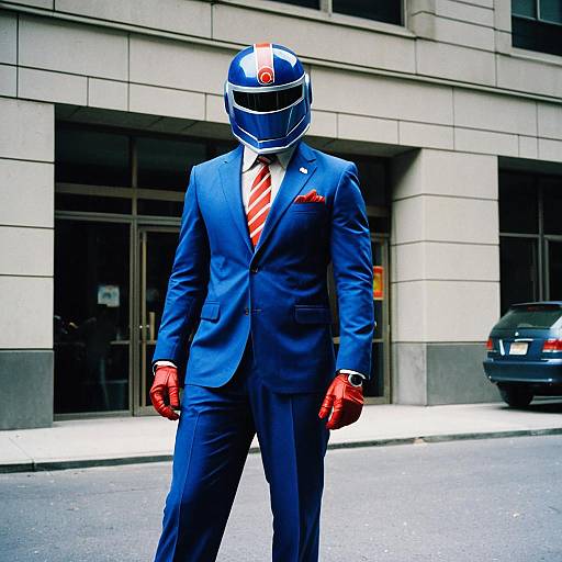 Man in Pepsiman Costume