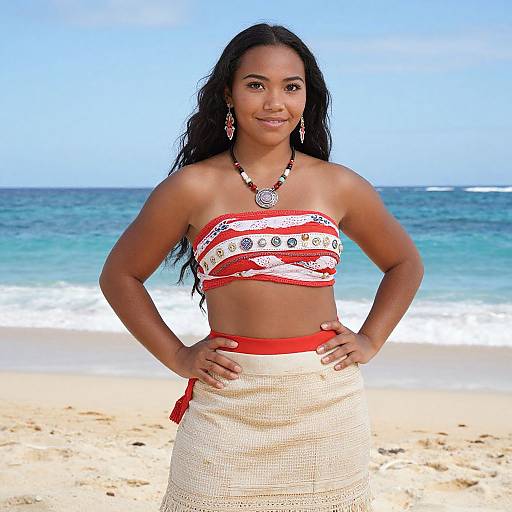 Plus Size Moana on Beach