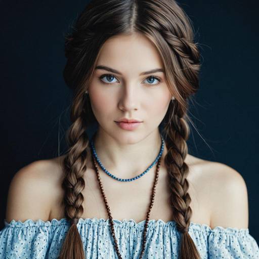 Realistic Brown Braid Wig Representation