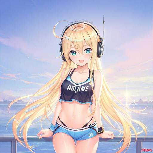 Illustration of Albacore (azur lane), azur lane in the style of Atdan