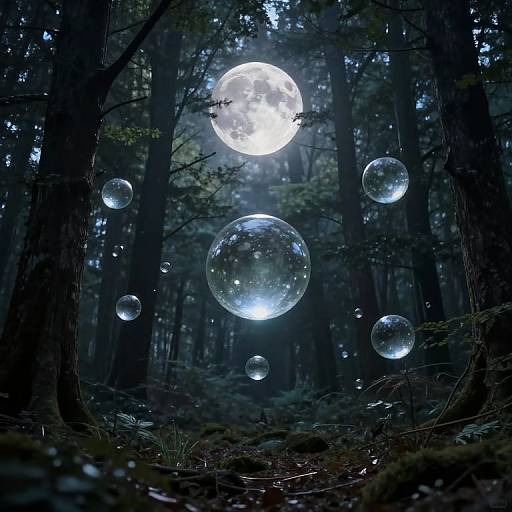 Ethereal Moonlit Forest Dreamscape