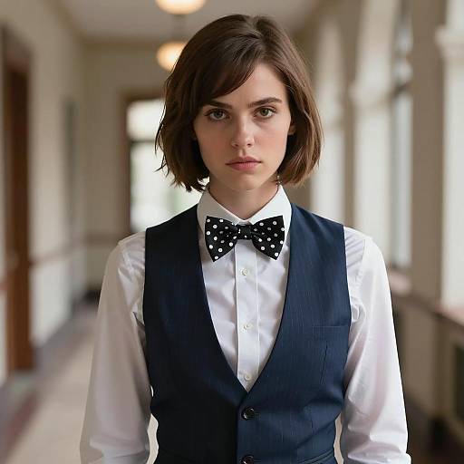 Sophisticated Young Woman in Photorealistic Style