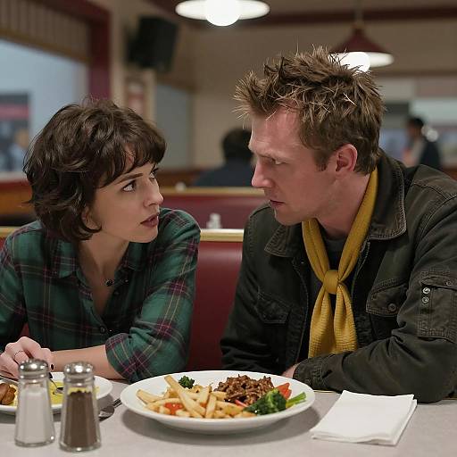 Serious Conversation in Diner